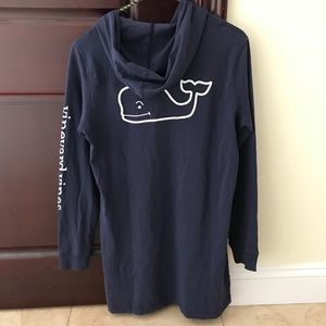 Blue vineyard vines long sleeve hoodie dress